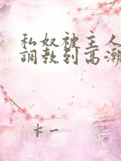 私奴被主人玩弄调教到高潮小说