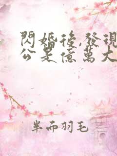 闪婚后,发现老公是亿万大佬小说免费阅读