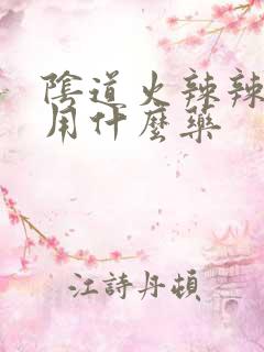 阴道火辣辣的痛用什么药