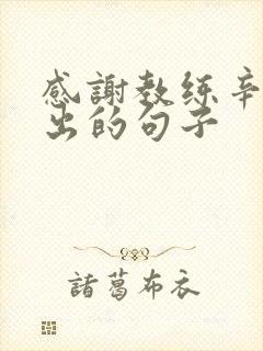 感谢教练辛苦付出的句子