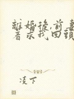 离婚后,前妻跪着求我回头