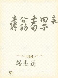 老公要回来了高兴的句子