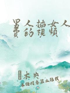 男人插女人的免费的视频