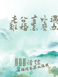 老公有外遇逼我离婚怎么办