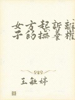 女方起诉离婚孩子的抚养权归谁