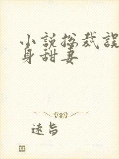 小说总裁误宠替身甜妻