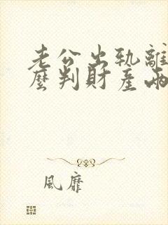 老公出轨离婚怎么判财产两个孩子