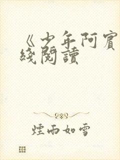 《少年阿宾》在线阅读