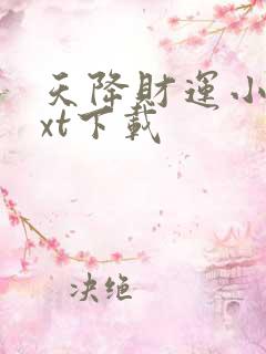 天降财运小说txt下载