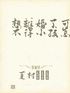 想离婚了可是舍不得小孩怎么办