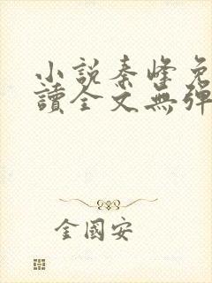 小说秦峰免费阅读全文无弹窗