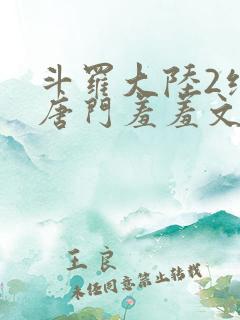 斗罗大陆2绝世唐门羞羞文