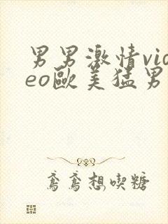 男男激情video欧美猛男