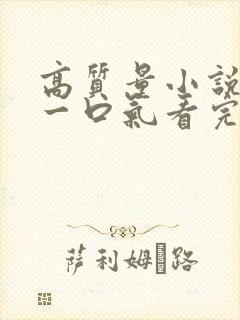 高质量小说推文一口气看完