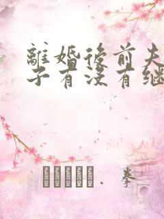 离婚后前夫的儿子有没有继承权