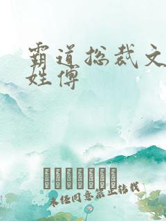 霸道总裁文男主姓傅