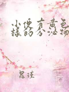 小便有黄色渣渣样的分泌物