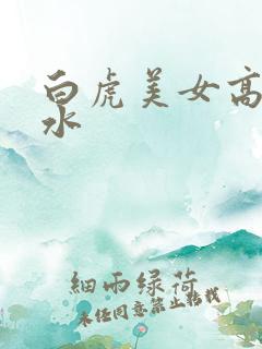 白虎美女高潮喷水