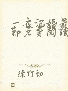 一夜沉婚最新章节免费阅读