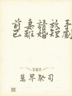 前妻请放手我们已离婚短剧免费