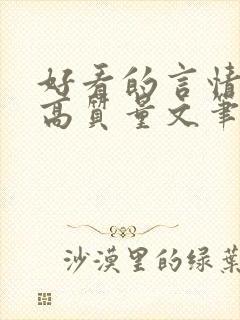 好看的言情小说高质量文笔好校园