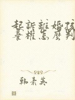 起诉离婚孩子抚养权怎么判12岁