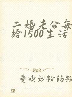 二婚老公每个月给1500生活费