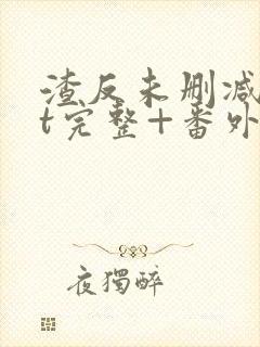 渣反未删减txt完整+番外