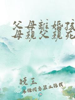 父母离婚孩子跟母亲父亲死了财产归谁