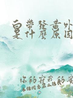 白带发黄外阴痒是什么原因