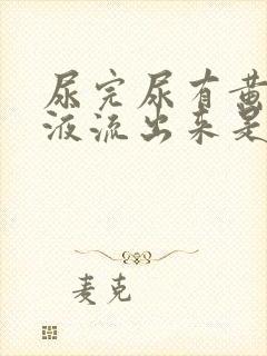 尿完尿有黄色粘液流出来是怎么回事?