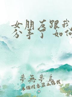 女朋友跟我提出分手了 如何挽回