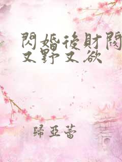 闪婚后财阀老公又野又欲