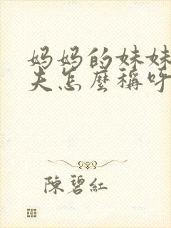 妈妈的妹妹的丈夫怎么称呼