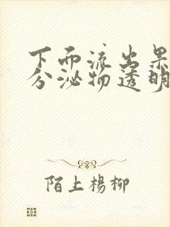 下面流出果冻状分泌物透明粘稠