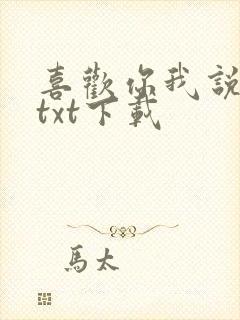 喜欢你我说了算txt下载