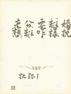 老公要离婚我不想离咋样挽回