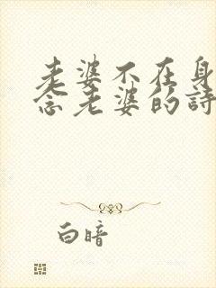 老婆不在身边思念老婆的诗句