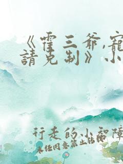 《霍三爷,宠妻请克制》小说