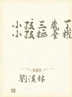 小孩三岁了离婚小孩抚养权归谁