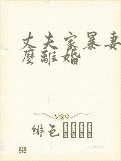 丈夫家暴妻子怎么离婚