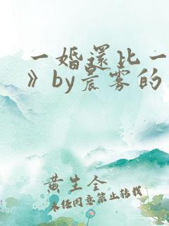 一婚还比一婚高》by晨雾的光