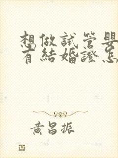 想做试管婴儿没有结婚证怎么办