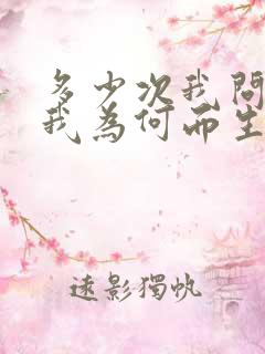 多少次我问自己我为何而生是什么歌