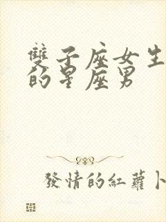 双子座女生最配的星座男