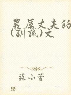 严厉丈夫的管教(训诫)文