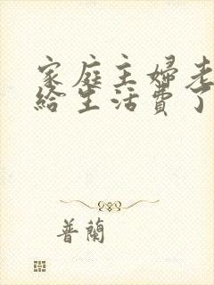 家庭主妇老公不给生活费了怎么办