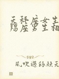 天秤座女生和摩羯座男生相配吗