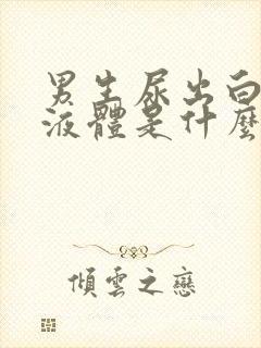 男生尿出白色的液体是什么