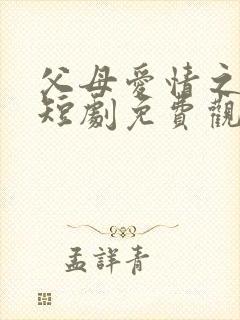 父母爱情之在续短剧免费观看完整版高清